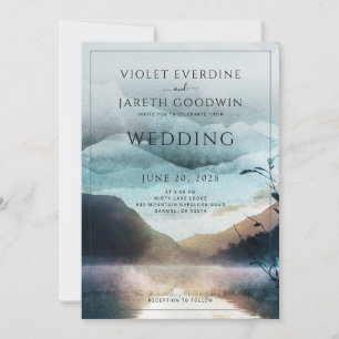 Rustic Mountain Forest Faire-part de mariage