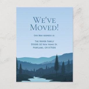 Rustic Mountain Forest Stream with Pine Trees Postcard