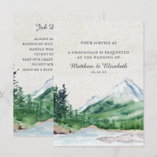 Rustic Mountain   Groomsman Proposal Request Invitation