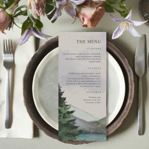 Rustic Mountain & Lake Evergreen Wedding  Menu