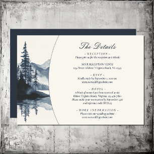 Rustic Mountain Lake Wedding Details Enclosure Card