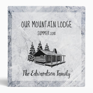 Rustic mountain lodge summer house personal photo binder