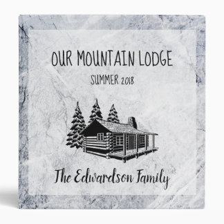 Rustic mountain lodge summer house personal photo binder