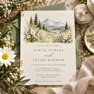 Rustic Mountain Meadow Wedding Invitation