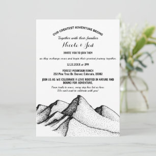 Rustic Mountain Outdoorsy Adventure Wedding  Invitation
