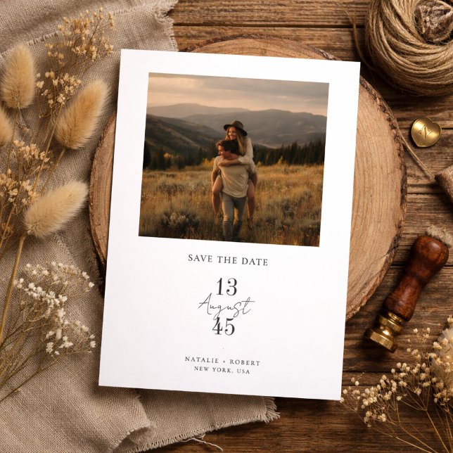 Rustic Mountain Photo Wedding Save the Date (Creator Uploaded)