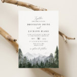 Rustic Mountain Pine Tree Wedding Invitation<br><div class="desc">Invite friends and family to your wedding ceremony with this elegant invitation,  featuring watercolor mountains and pine trees.</div>