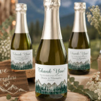 Rustic Mountain & Pine Wedding Thank You Mini