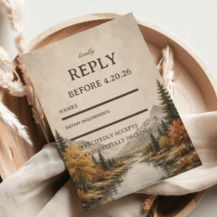 Rustic Mountain RSVP Card