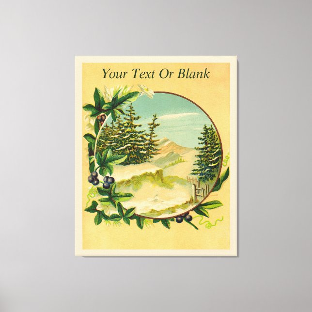 Rustic Mountain Scene Canvas Print (Front)