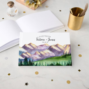 Rustic Mountain Wedding Custom Guest Book