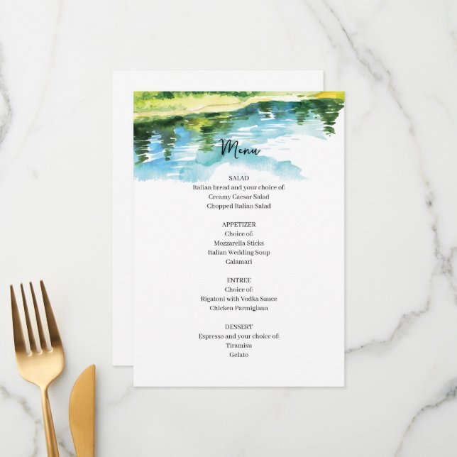 Rustic Mountain Wedding Menu (Front/Back In Situ)