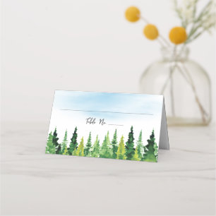 Rustic Mountain Wedding Place Card