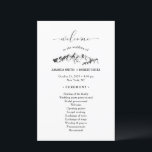 Rustic Mountain Wedding Program<br><div class="desc">Beautiful MOUNTAIN WEDDING program paper sheet design featuring a sketched mountain motif and a big "welcome" in an elegant script as well as the wedding program details for you to personalize.</div>