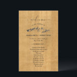 Rustic Mountain Wedding Program<br><div class="desc">Beautiful MOUNTAIN WEDDING program paper sheet design featuring a sketched mountain motif and a big "welcome" in an elegant script as well as the wedding program details on a rustic wood-textured background for you to personalize.</div>