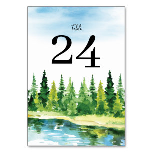 Rustic Mountain Wedding Table Number