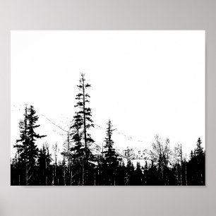 Rustic Mountain Woodland Forest Wall Art Decor