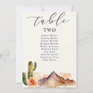 Rustic Mountains   Desert Wedding Table Number