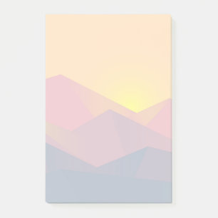Rustic Mountains Geometric Minimalist Post-it Notes