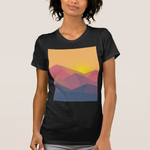 Rustic Mountains Geometric Minimalist T-Shirt
