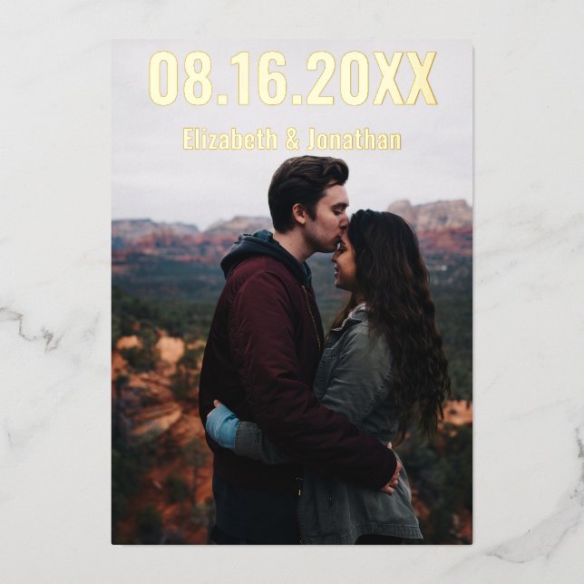 Rustic Mountains Save The Date (Front)