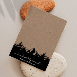 Rustic Mountains Skyline Handmade Earring Display