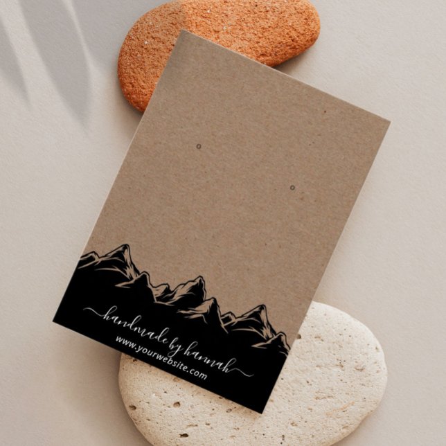 Rustic Mountains Skyline Handmade Earring Display (Creator Uploaded)