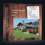 Rustic moving to new home planner family binder<br><div class="desc">Moving to new home binder. Planner,  to do lists,  weekly countdown lists,  repairs,  contacts.
Illustration of birdhouse.
Rustic family moving to a new home organizer.
Add your own name,  text and photo to personalize the binder.</div>