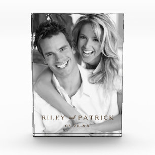 Rustic Mr and Mrs Personalized Custom Acrylic Photo Block