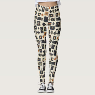 Rustic Mudcloth Geometric Pattern (1) Leggings