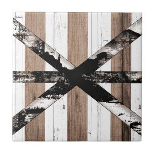 Rustic Multi Wood White & Brown Barn Door Tile