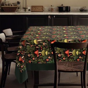 Rustic Mushroom Tablecloth Nature’s Soft Palette