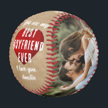 Rustic My Best Boyfriend Ever Red Heart 2 Photos  Baseball<br><div class="desc">Rustic My Best Boyfriend Ever Red Heart 2 Photos Baseball. Modern personalized baseball featuring 2 photos, modern and trendy typography saying You are my best boyfriend ever, lovely red hearts and names on a beige rustic background. Add your names and 2 photos and make a lovely gift for your boyfriend...</div>