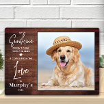 Rustic My Sunshine Personalize Photo Pet Dog Lover Plaque<br><div class="desc">Celebrate your best friend with a custom dog photo plaque in a rustic wood design. Quote : "My Sunshine doesn't come from the skies , it comes from the Love in ... . Dog's name ... Eye's Customize with your favorite pet's photos, and name . COPYRIGHT © 2020 Judy Burrows,...</div>