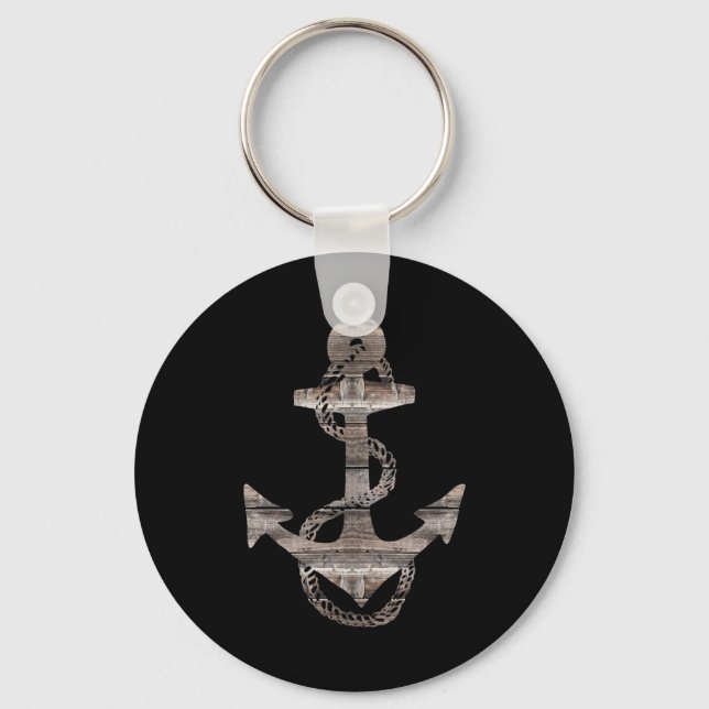 rustic nacutical ANCHOR + ROPE | Keychain (Front)