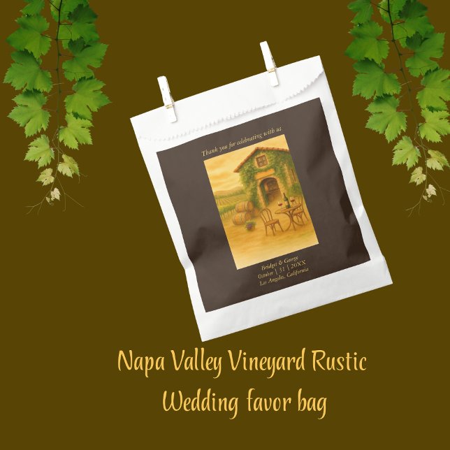 Rustic Napa Valley Vineyard Wedding Favour Bag (Creator Uploaded)
