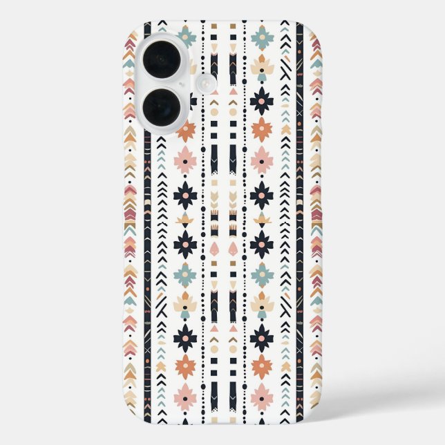 Rustic Native Ethnic Mudcloth Aesthetic Vertical Case-Mate iPhone Case (Back)