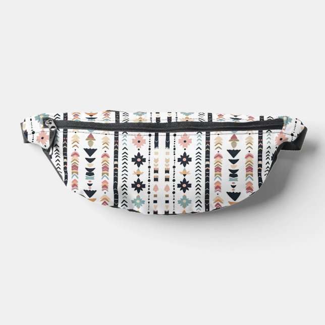 Rustic Native Ethnic Mudcloth Aesthetic Vertical Fanny Pack (Lay Down)
