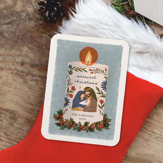 Rustic Nativity Christian Christmas Magnet (Creator Uploaded)