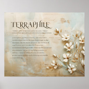 Rustic Nature Earth Wall Art, Terraphile 20"x16" Poster