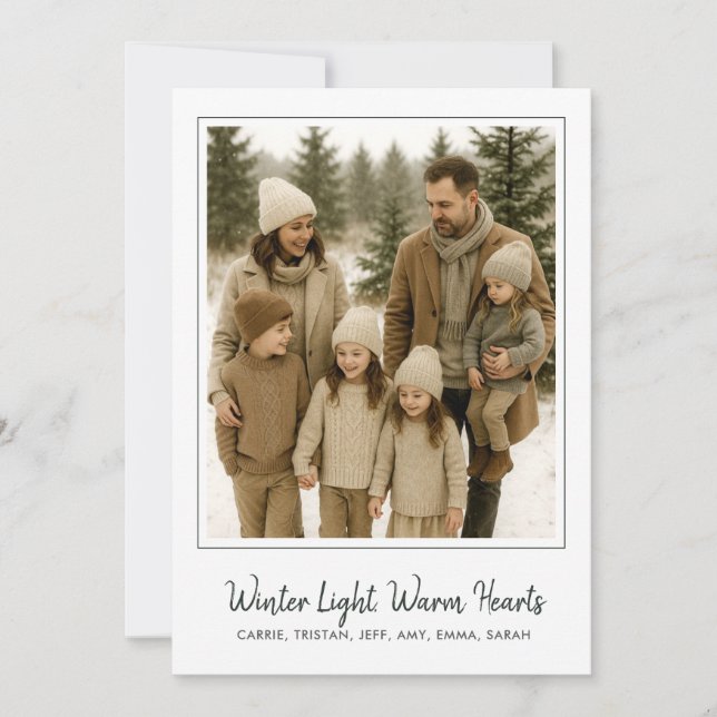 Rustic Nature Holiday Family Photo  (Front)