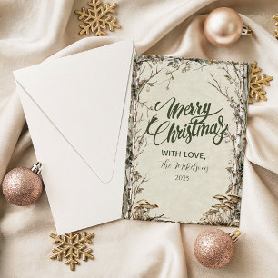 Rustic Nature-Inspired Holiday Card
