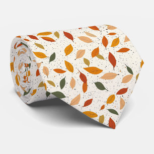 Rustic Nature-Inspired Leaf - Botanical Art Tie