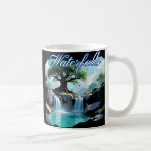 Rustic Nature Walk to Outdoor Waterfalls Coffee Mug