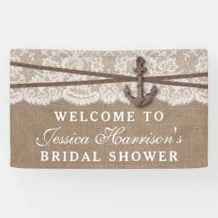 Rustic Nautical Anchor Beach Bridal Shower Banner