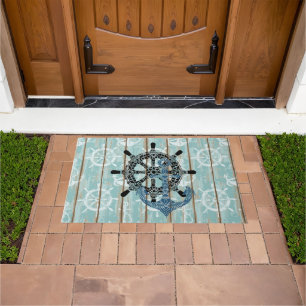 Rustic Nautical Anchor  Doormat