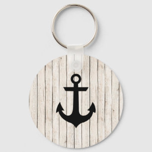 Rustic Nautical Anchor Keychain