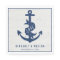 Rustic Nautical Anchor Wedding Napkins / Navy
