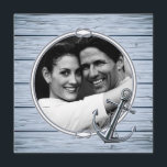 Rustic Nautical Anchor Wood Photo Save The Date<br><div class="desc">See reverse side of the card to see detailed info. and design. Please personalize it with your own text & photo ( would suggest in B&W) or click the "Customize It" button to go to the design tool where you can add text, change the font, type size, type colour, text...</div>