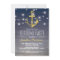 Rustic Nautical Blue Gold Mens Birthday Party